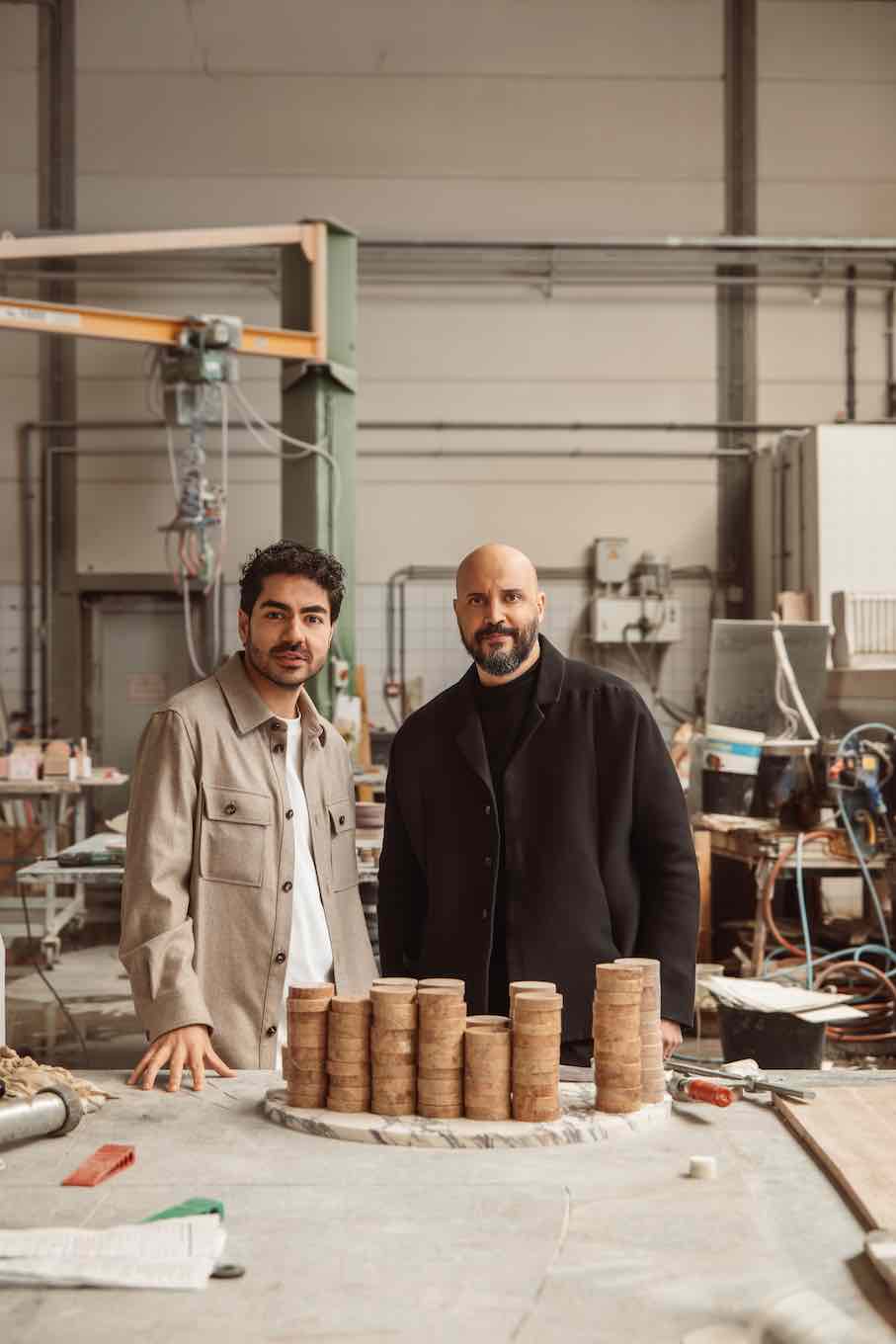 David Mahyari von SolidNature (links) und Samir Bantal, AMO/OMA (rechts).