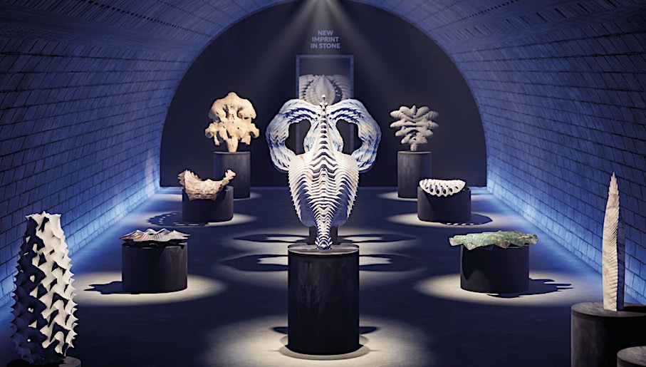 The exhibition “New Imprint in Stone“ of works by Raffaello Galiotto is about the convergence of sculpture and advanced technology