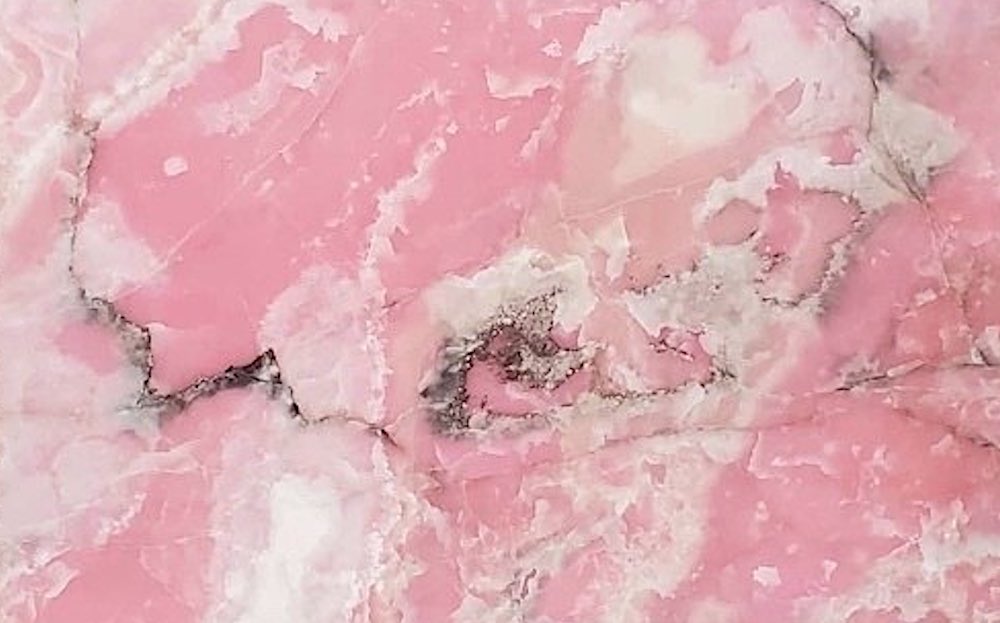 New in the Stone Finder: PERSIAN PINK ONYX, a rare natural stone distinguished by its soft color background, elegant golden veining, and translucency, quarried by Dayan Stone company in Iran