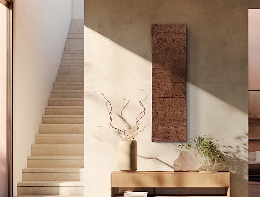 Radiators from Maarmo are made from marble dust with a scent of red wine and freshly baked bread