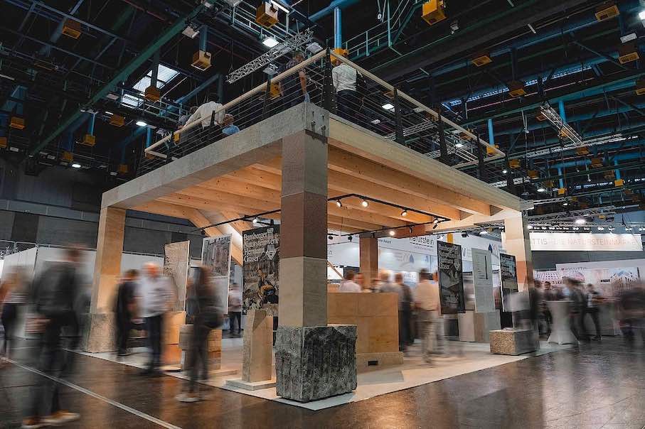 Stone+tec 2026: Stand der Firma Bamberger Natursteinwerk Hermann Graser.