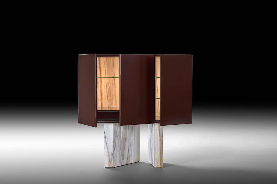 Double, sideboard and bar cabinet. Design by Gabriele e Oscar Buratti.