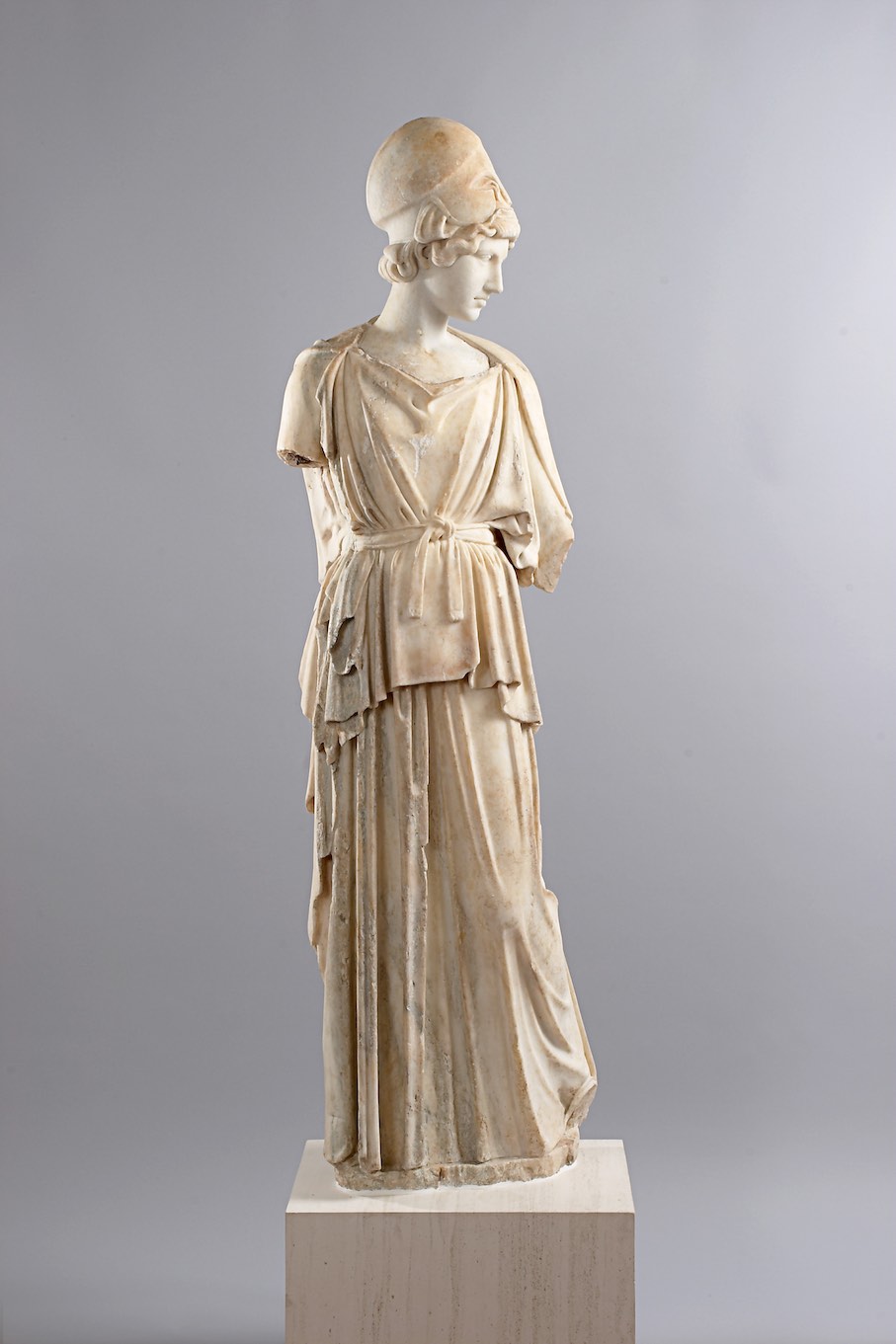 Myron’s Athena. Roman replica of a bronze group of ca. 450 BC Marble. Height 173.5 cm. Photo: Rühl und Bormann / Liebieghaus Skulpturensammlung, Frankfurt am Main