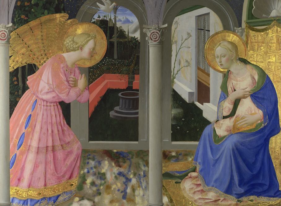 Zanobi Strozzi, „The Annunciation,” ca. 1440–45 Tempera on panel, 104.5 × 142 cm, The National Gallery, London. Credit: © The National Gallery, London. All rights reserved.