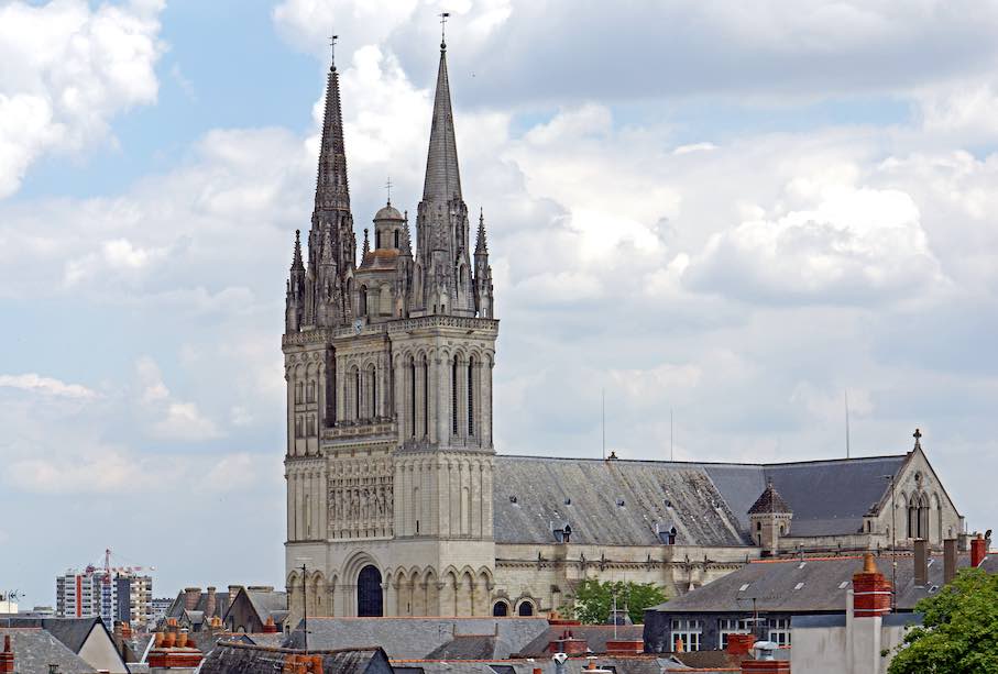 Angers Cathedral, situated on the highest point in the city. Photo: Wikimedia Commons / Dennis G. Jarvis