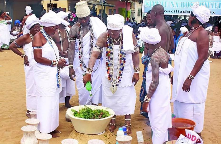New Year’s ceremonies among the Guin people in Togo.