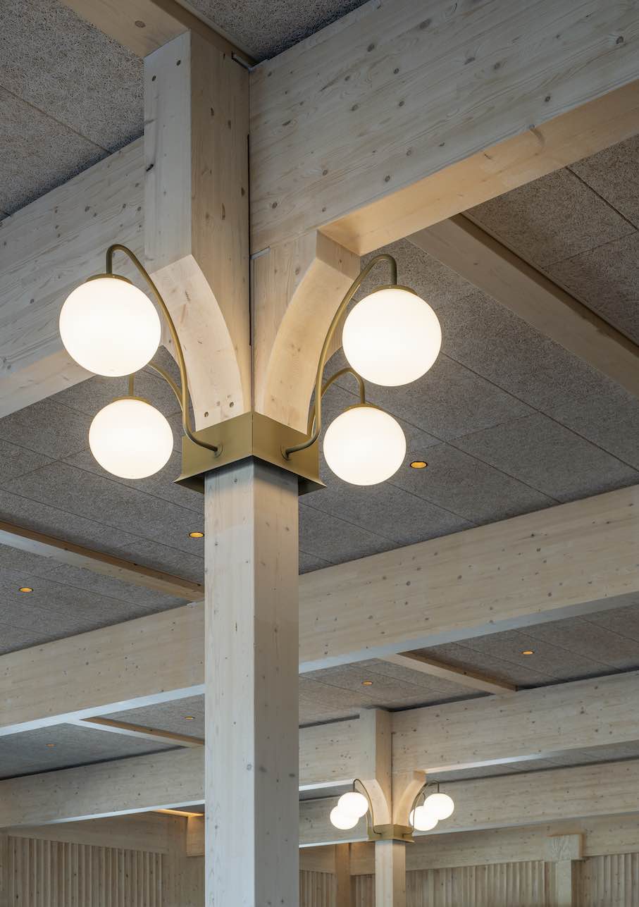 Der neue Bahnhof in Varberg in Schweden.