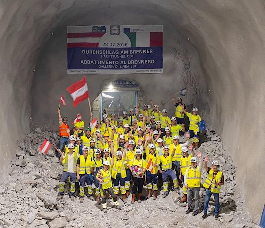 Sometimes, the mountain squeezes the tunnel bore just drilled by the gigantic mechanical worm